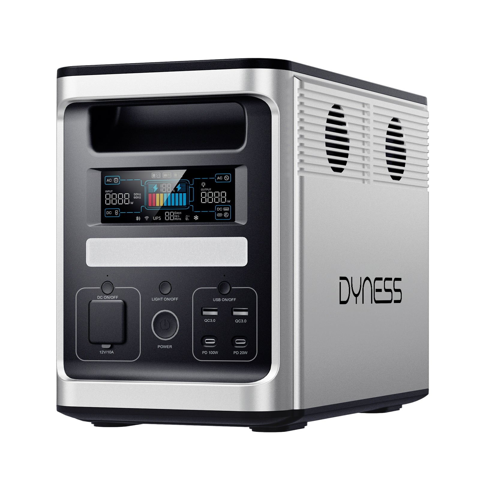 camping powerstation Dynesspower PPS1800 Portable Power Station 1536Wh LiFePO4 Battery 1800W Solar Generator for Home Backup Camping and RV