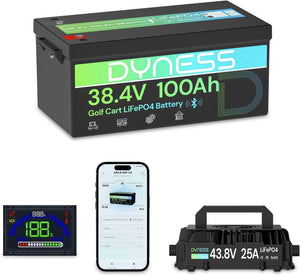Dynesspower 36V 100Ah Lithium Golf Cart Battery – Featuring 200A BMS & Real-Time Monitoring