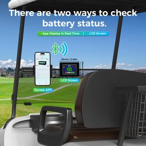 Dynesspower 48V 100Ah Lithium-Ion Golf Cart Battery – Equipped with 200A BMS & Real-Time Monitoring