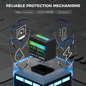 Dynesspower 12V 100Ah Group 24 LiFePO4 Lithium Deep Cycle Battery