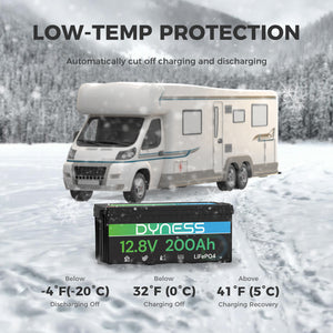 Dynesspower 12V 200Ah LiFePO4 Battery