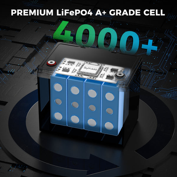 Dyness 12V 100Ah Group 24 Bluetooth-Enabled LiFePO4 Deep Cycle Battery