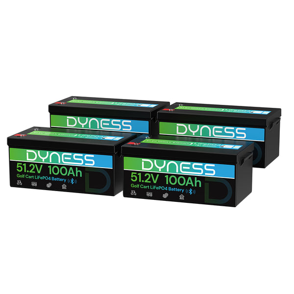 Dyness 48V 100Ah Lithium-Ion Golf Cart Battery – Equipped with 200A BMS & Real-Time Monitoring