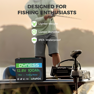 Dynesspower 12V 100Ah Group 24 LiFePO4 Lithium Deep Cycle Battery