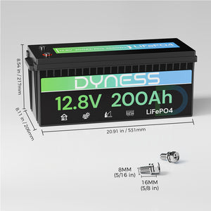 Dynesspower 12V 200Ah LiFePO4 Battery